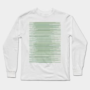 Modern Thin Green Lines Swaying Long Sleeve T-Shirt